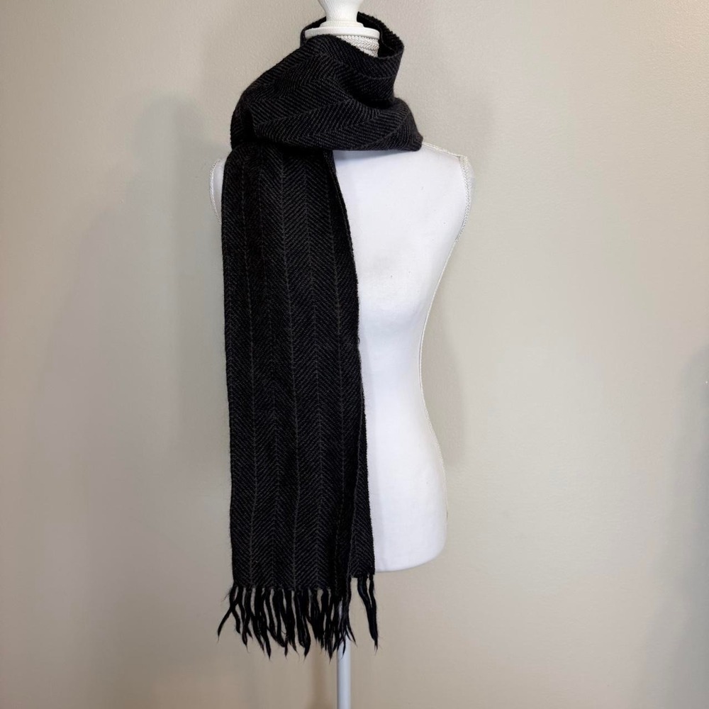 Geoffrey Beene Handloomed 100% Lambswool Scarf Old Money Academia